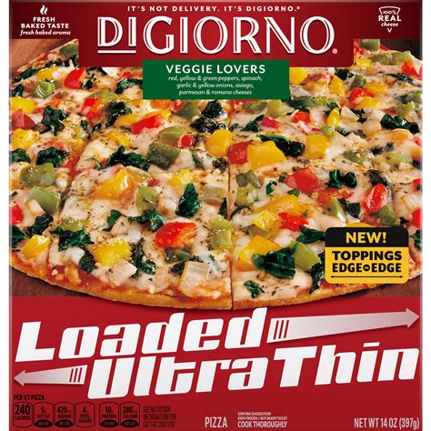 Loaded Ultra Thin Veggie Lovers Frozen Pizza | Official DIGIORNO®