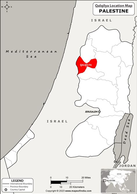 Where is Qalqilya Located in Palestine? | Qalqilya Location Map in the ...