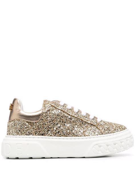 Casadei Off Road Stargate Platform Sneakers In Gold | ModeSens