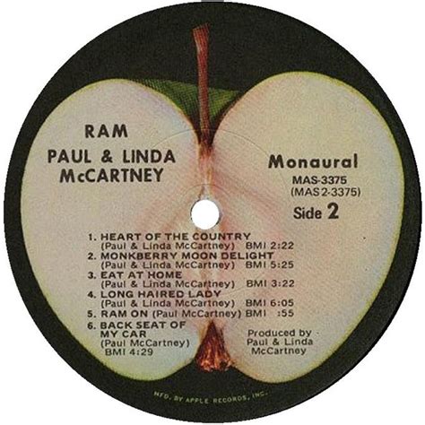 Ram (Mono - promotional) • Official album by Paul & Linda McCartney