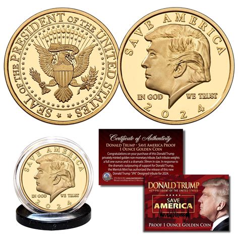 FREE "Donald Trump 2024" Golden Coin!