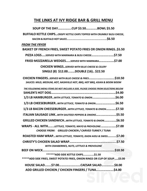 Famous Dukes Bar & Grill menu in Akron, New York, USA