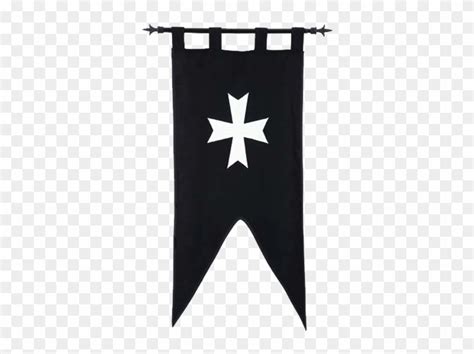 Templar Knight Order Of Hospitallers Banner By Marto - Medieval Flag Png, Transparent Png ...