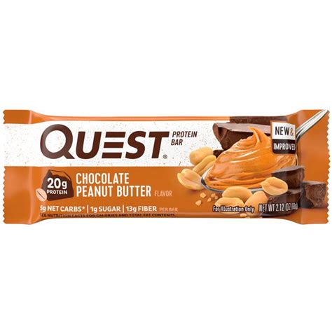 Quest Nutrition, Protein Bar, Chocolate Peanut Butter, 12 Bars, 2.12 oz (60 g) Each - iHerb