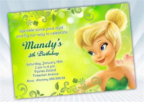 FREE Tinkerbell Birthday Invitations | FREE Printable Birthday ...