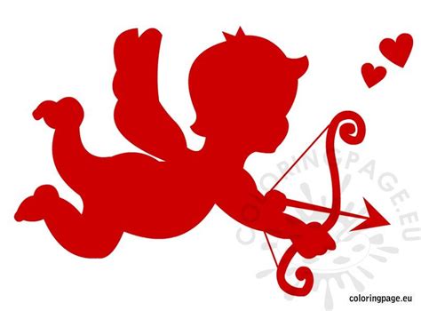 Red cupid clipart – Coloring Page