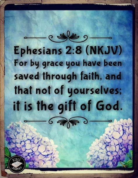 Ephesians 2:8 NKJV - Picture Bible Verse Image