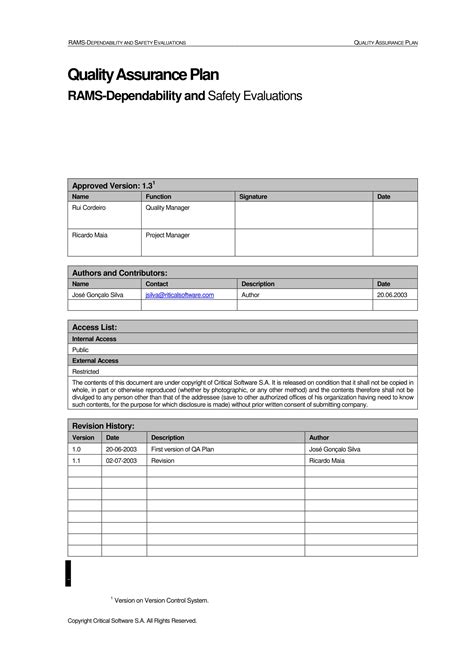 Software Quality Assurance Plan - 11+ Examples, Format, How to Develop, Pdf