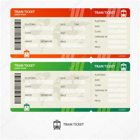 Billetes de tren vectoriales. 2023