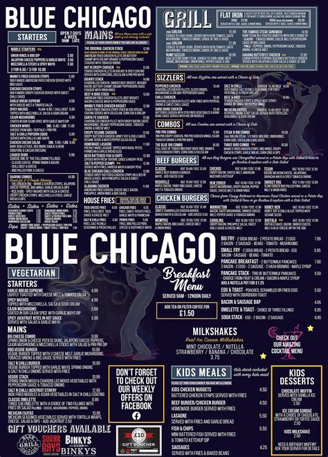 Blue Chicago Grill, Bangor - Posts - Bangor, County Down - Menu, Prices ...