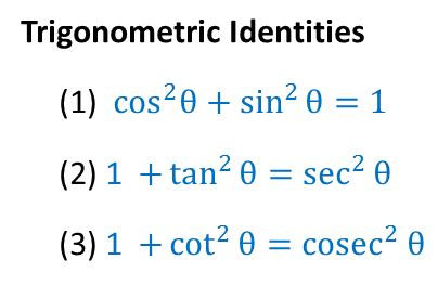 Basic Trigonometric Identities - Class 10 Maths Formula - Teachoo