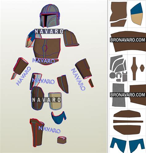 MANDALORIAN Armor (Foam Template) | Mandalorian Armor Pepakura – NAVARO