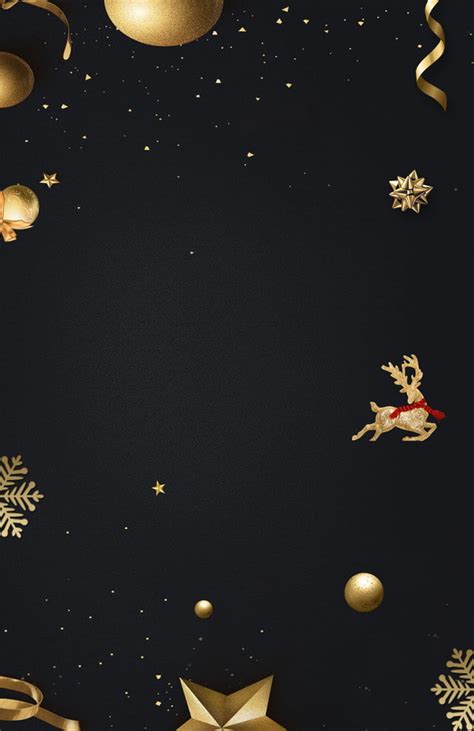 Black Gold Christmas Background Design Wallpaper Image For Free Download - Pngtree