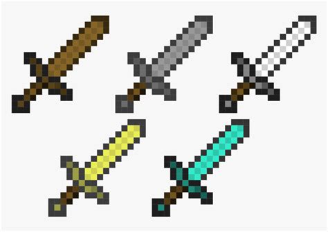 Minecraft Stone Sword Png - All Of The Minecraft Swords, Transparent ...