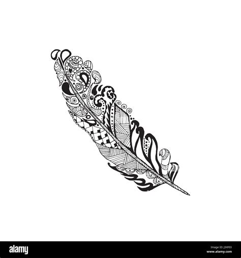 Beautiful feather tattoo design Stock Vector Image & Art - Alamy