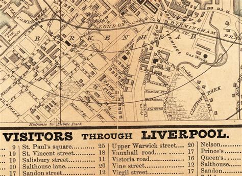 Old Map of Liverpool 1854 Vintage Map Wall Map Print - VINTAGE MAPS AND PRINTS