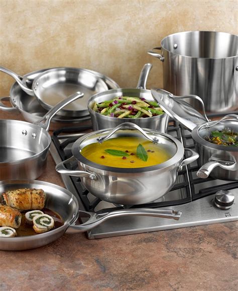 Calphalon Contemporary Stainless Steel 13-Pc. Cookware Set - Macy's