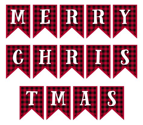 Merry Christmas Printable Banner Letters | Christmas banner printable ...