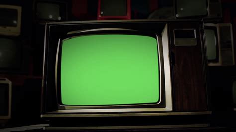 Retro Television with Green Screen and M... | Stock Video | Pond5 ...