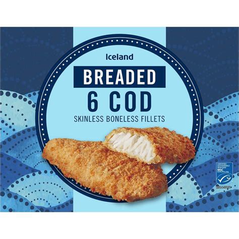 Iceland 6 Breaded Cod Fillets 750g | Battered & Breaded Fish | Iceland ...