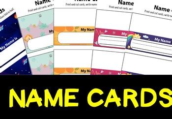 Students Name Card │ Cut and Fold by SCHOOL HEAVEN | TPT