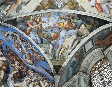 Acrylic Face Mounted Prints Michelangelo Buonarroti - Sistine Chapel, scenes from the Old ...