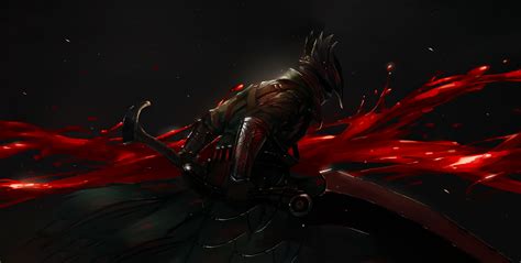 1600x900 resolution | animated killer character, knight, blood, sword ...