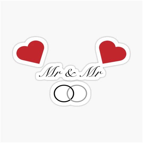 "Mr & Mr logo" Sticker by brodie-bear | Redbubble