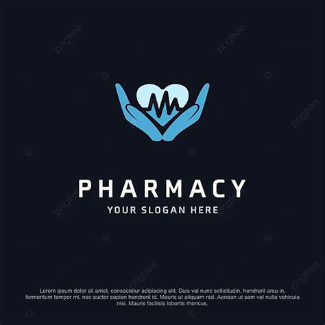 Pharmacy Logo Design With Typography And Dark Background Vector Template Download on Pngtree