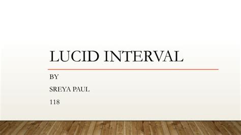 lucid interval and its importance in trauma and mental health