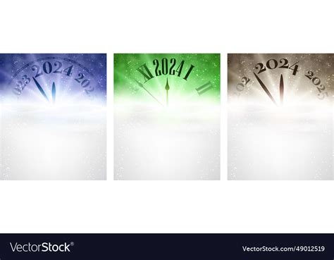 New year 2024 countdown clock on beautiful Vector Image