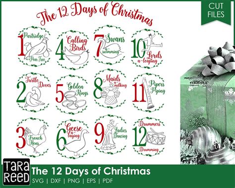 12 Days of Christmas Christmas SVG and Cut Files for Crafters - Etsy