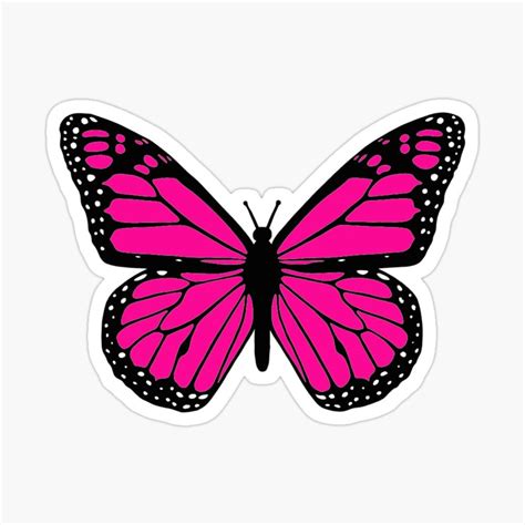 Pink Butterfly Sticker by daisystickers