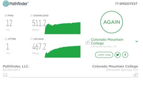 Fiber Speed Test - Pathfinder