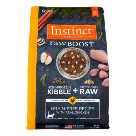 Instinct Raw Boost Kibble+Raw Grain-Free Recipe With Real Chicken Cat ...