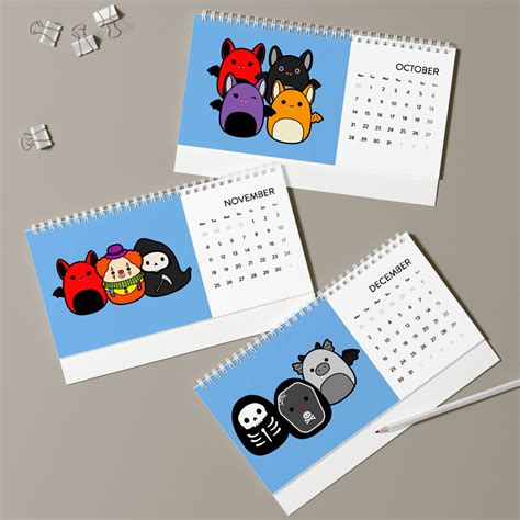 Squishmallow Calendar 2024, Squish Office Decor - Etsy