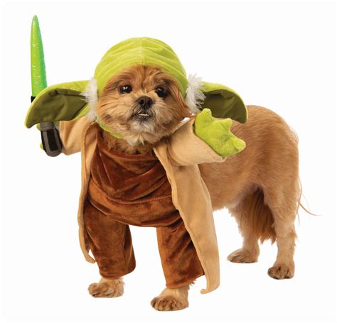 Star Wars Walking Yoda with Lightsaber Dog & Cat Costume - Pet Costume Center