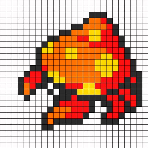 Parasect Pokemon Sprite Perler Bead Pattern | Bead Sprites | Characters ...