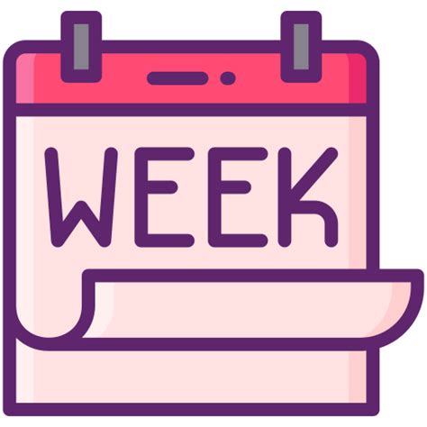 Week Flaticons Lineal Color icon