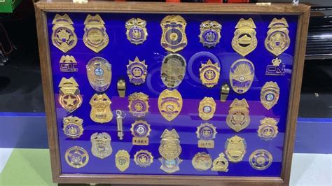 Police Badges Display Case at The Eddie Vannoy Collection 2020 as G4 ...