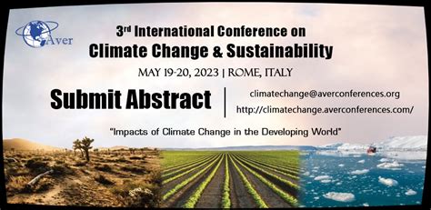 3rd International Conference on Climate Change & Sustainability - Conference2Go - Find The Best ...