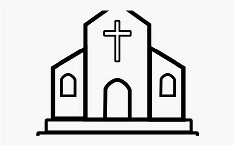 Church Building Clip Art Black And White