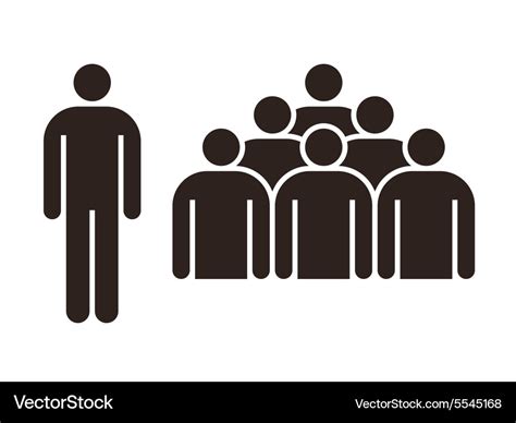 Human figure and group of people Royalty Free Vector Image