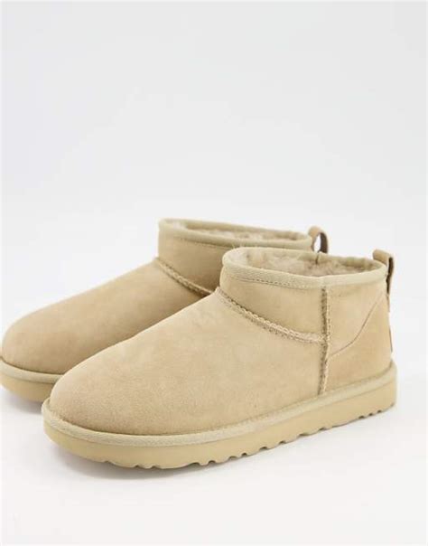 UGG Classic Ultra Mini boots in beige | ASOS