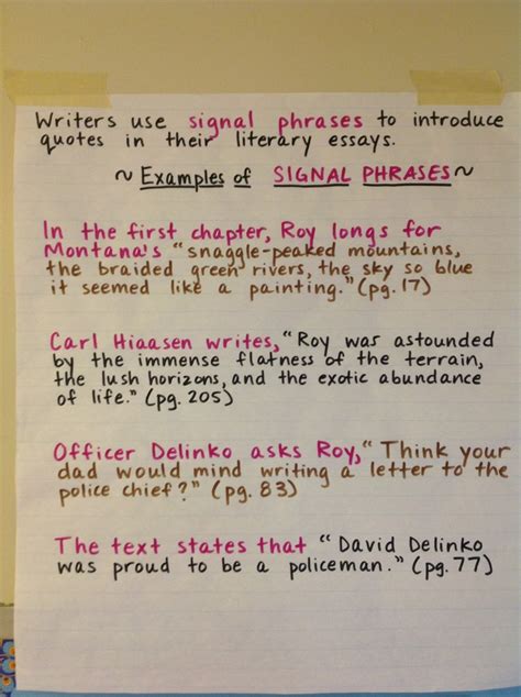 Signal phrase chart (introducing quotes) | Essay writing skills, Introduce quotes, Writing skills