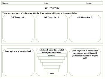 Cell Theory Worksheet by Smarty Pants Dance | TPT