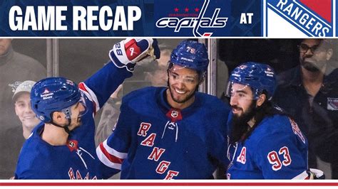 GAME RECAP: New York Rangers vs Washington Capitals (12/27/23) - YouTube