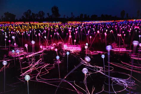 Field of Light Uluru has Australia's icon glowing with over 50,000 lights