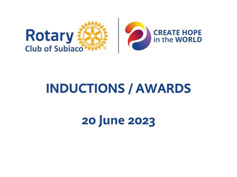 Rotary Club of Subiaco Awards | Rotary Club of Subiaco