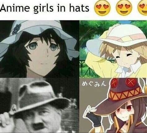 Anime girls in hats | Anime Girls Comparison Parodies | Know Your Meme